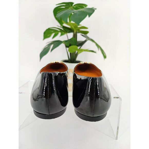 Tory Burch Women's Chelsea Leather Cap Toe Black Ballet Flats Size 7M US - Picture 3 of 8
